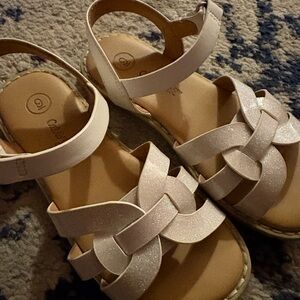 Cat & Jack Glittery White Kids Sandals